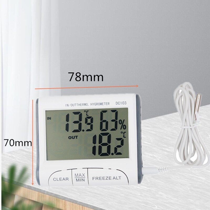 Thermometer Hygrometer Suhu Dan Kelembaban In dan Out DC103