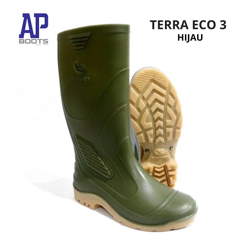 BISA COD - AP Terra Eco 3 Hijau - Sepatu Boot Panjang - AP Boots Terra Eco 3 Hijau Size 38-43 - Sepatu Boots Karet Hijau - FANZ STORE