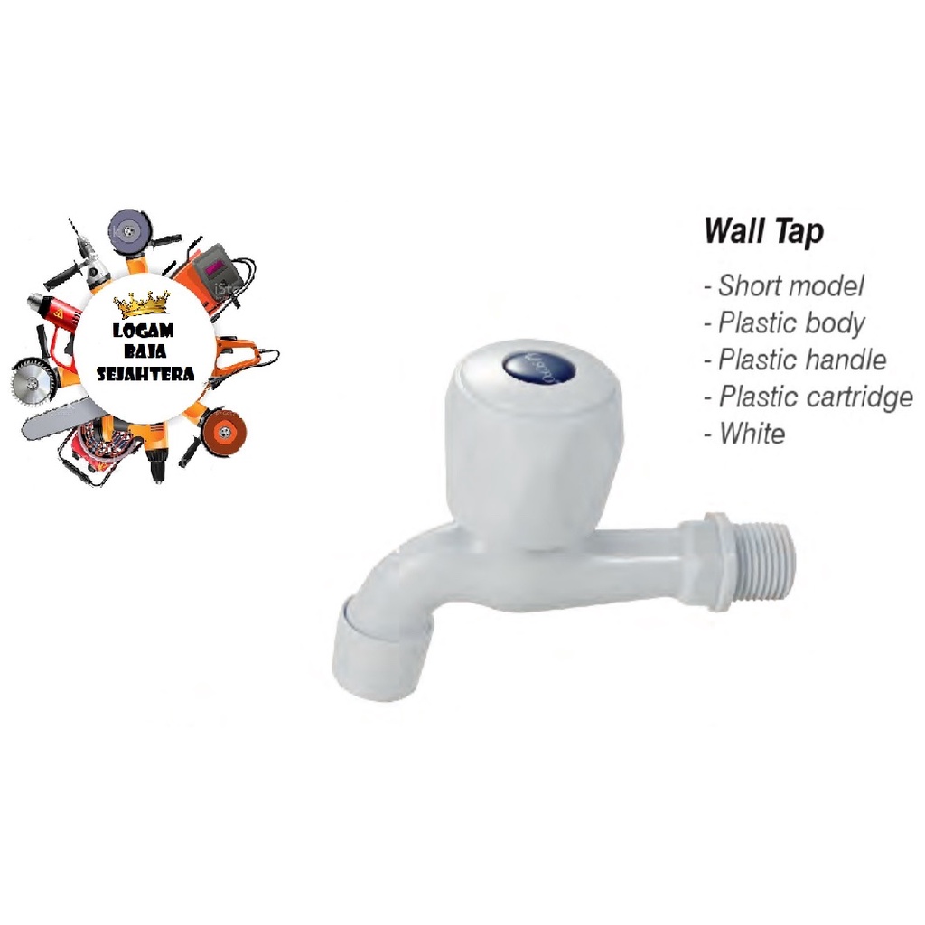 KRAN TEMBOK STICK/WALL TAP / Kran Air Keran Tembok Wall / Kran Air Plastik Taman 1/2 Inch Drat
