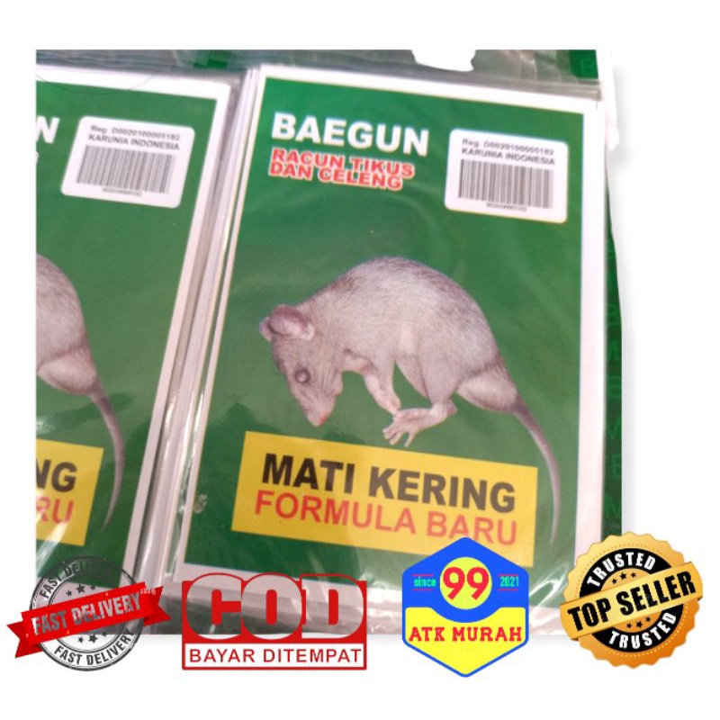 BAEGUN Racun Tikus  isi 24/Obat tikus/anti hama/racun tikus mati kering