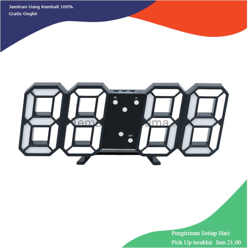 TD-AI005 Taffware Jam Meja LED Digital Clock - TS-S60-W