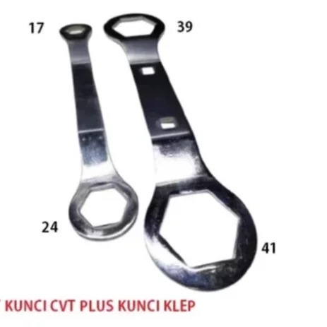 kunci cvt / KUNCI MUR KOPLING CVT STEL KLEP MOTOR Satu SET 39x41MM DAN 17x24 MM