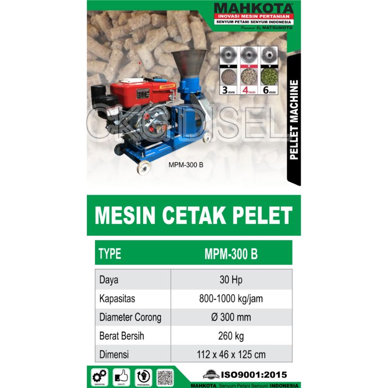 Mesin Cetak Pelet Pambuat Pakan MPM 300B MAHKOTA 1000 kg/jam MPM 300 B