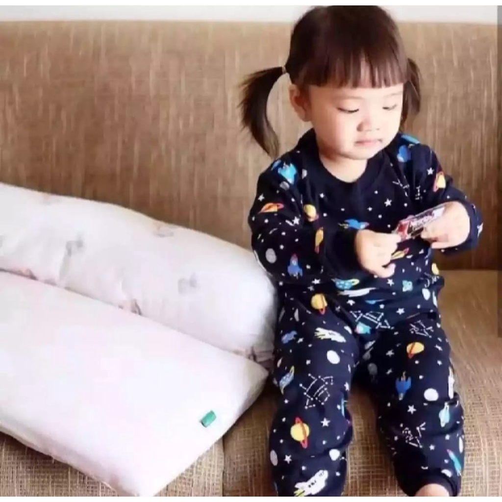 PIYAMA ANAK PIYAMA  KAOS / BAJU TIDUR ANAK LAKI LAKI BAJU TIDUR ANAK PEREMPUAN MOTIF ASTRONOT TERLARIS 1-5THN HARGA GROSIR