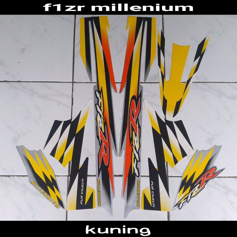 Striping sticker lis body yamaha f1zr fizr fiz r 2000 millenium kuning silver