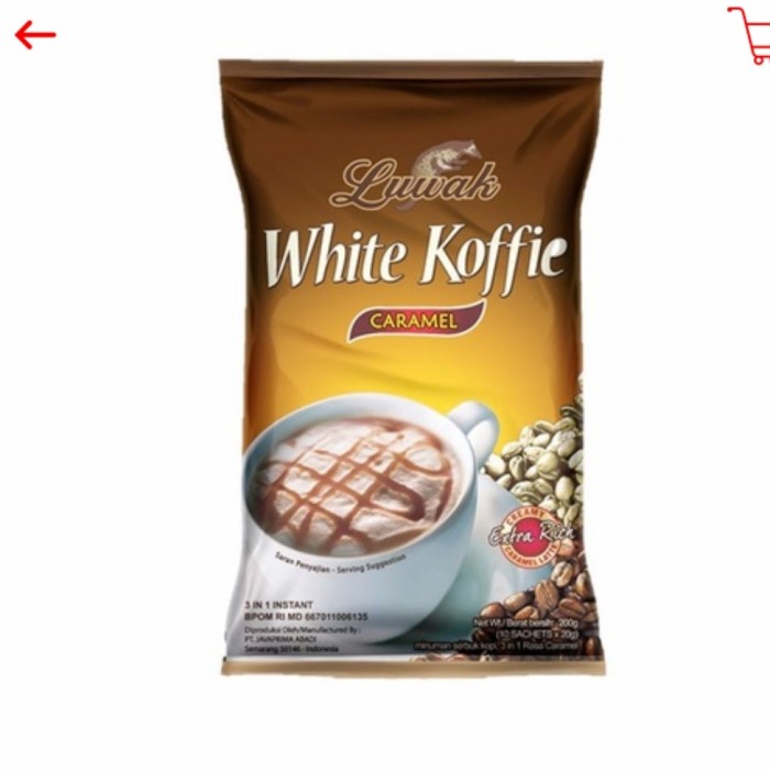 

minuman kopi luwak white coffe karamel saset seduh 20gr (10pc)