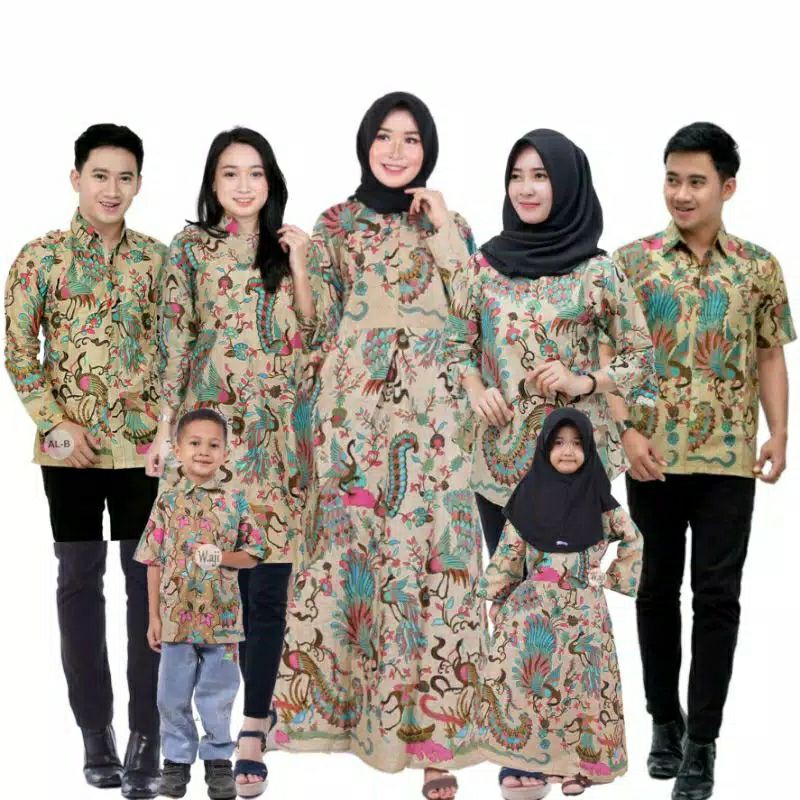 Batik Couple keluarga sania ruffle ori ndoro jowi dnt merak tosca