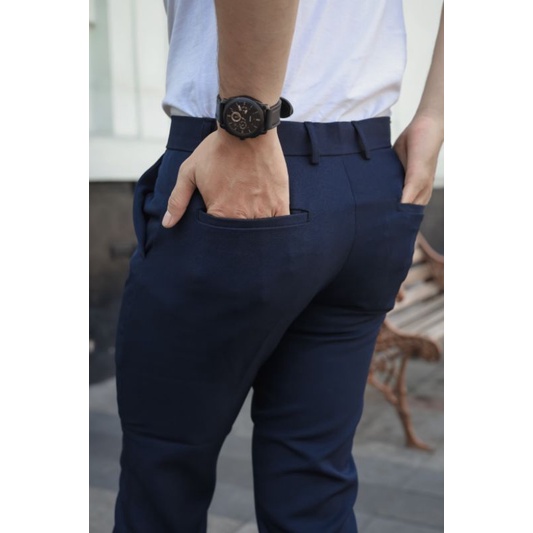 Mubeng - Celana  Ankle Slimfit Navy