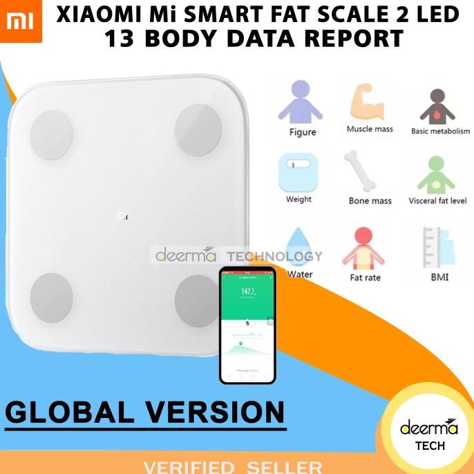 ONSALE Xiaomi Mi Smart Fat Scale 2 LED Display Timbangan Berat Badan Digital