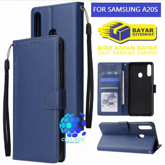 Flip cover SAMSUNG A20S Flip case buka tutup kesing hp casing flip case leather wallet