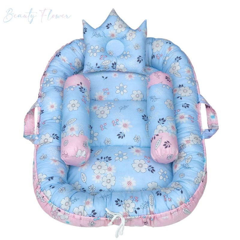 Kasur Babynest set kelambu free bantal guling|kado baby|kasur portable