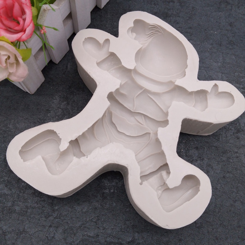 Cetakan Kue Bentuk Santa Claus Bahan Silikon Food grade Tahan Lama Untuk Hadiah Natal