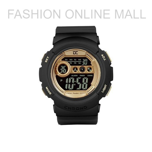 jam tangan digitec collection original wanita DD-5006L black list gold - jam tangan digitec - jam di