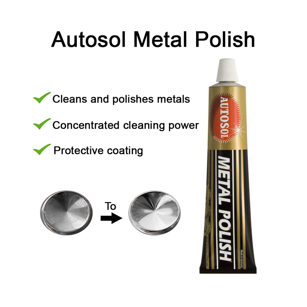 [COD] Autosol Metal Polish Pembersih Logam Stainless Kuningan Chrome Logam Mengkilap Seketika - 50 Gram
