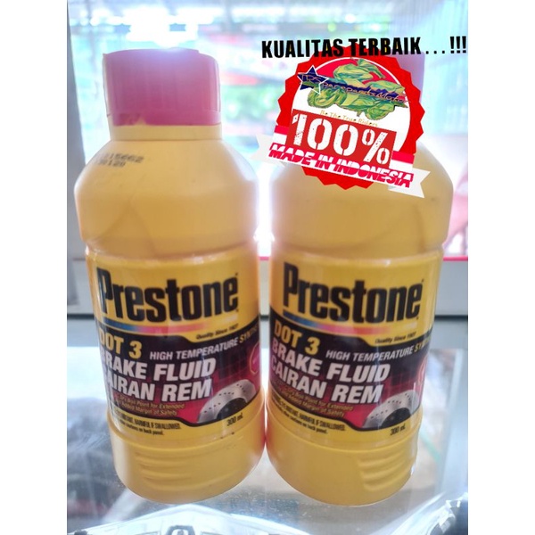 Jual Brake Fluidcairan Remoli Rem Prestone Dot3 300ml Shopee Indonesia 8088