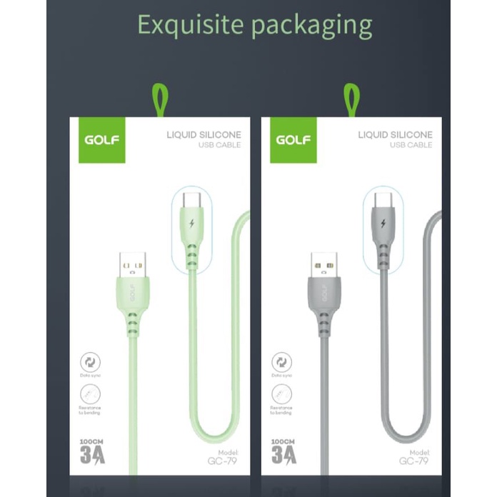 SALE CUCI GUDANG ORIGINAL KABEL DATA FST CHARGING 3.1A GOLF GC-79 USB Data Cable (3.0A) *Micro *IPhone *Type C