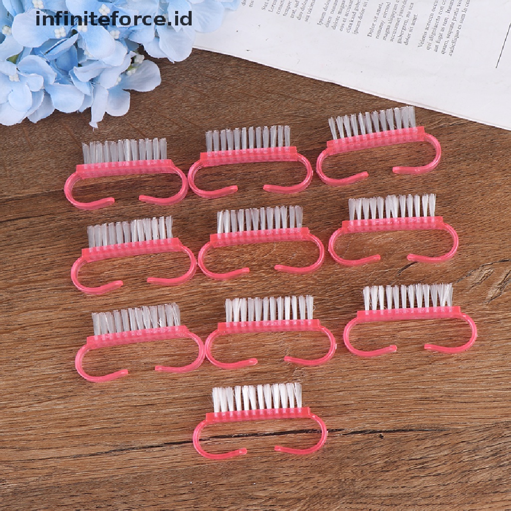 Infiniteforce.id 10pcs / Set brush Pembersih Debu Kuku Untuk nail art / Manicure