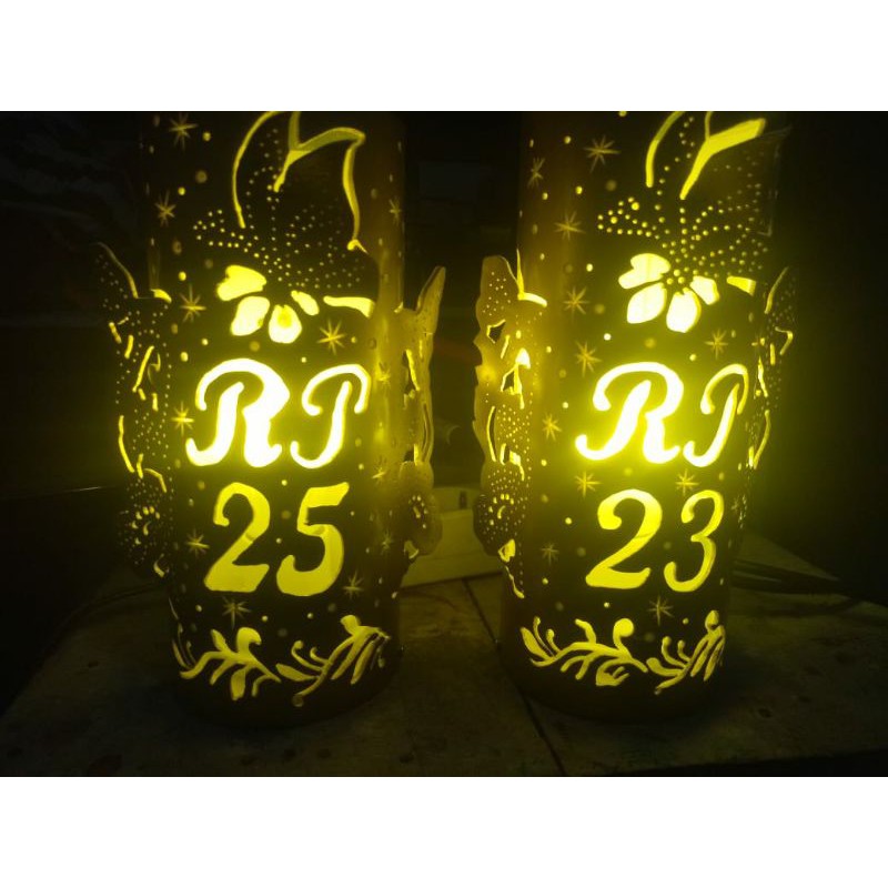 Lampu hias nomor rumah