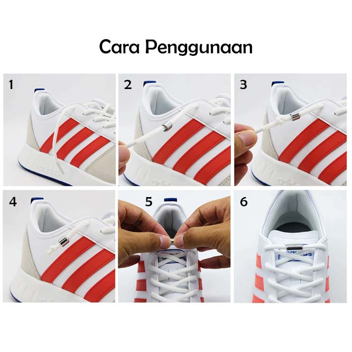 Tali Sepatu Elastis Lembut Ulir Soft Shoelace Elastic