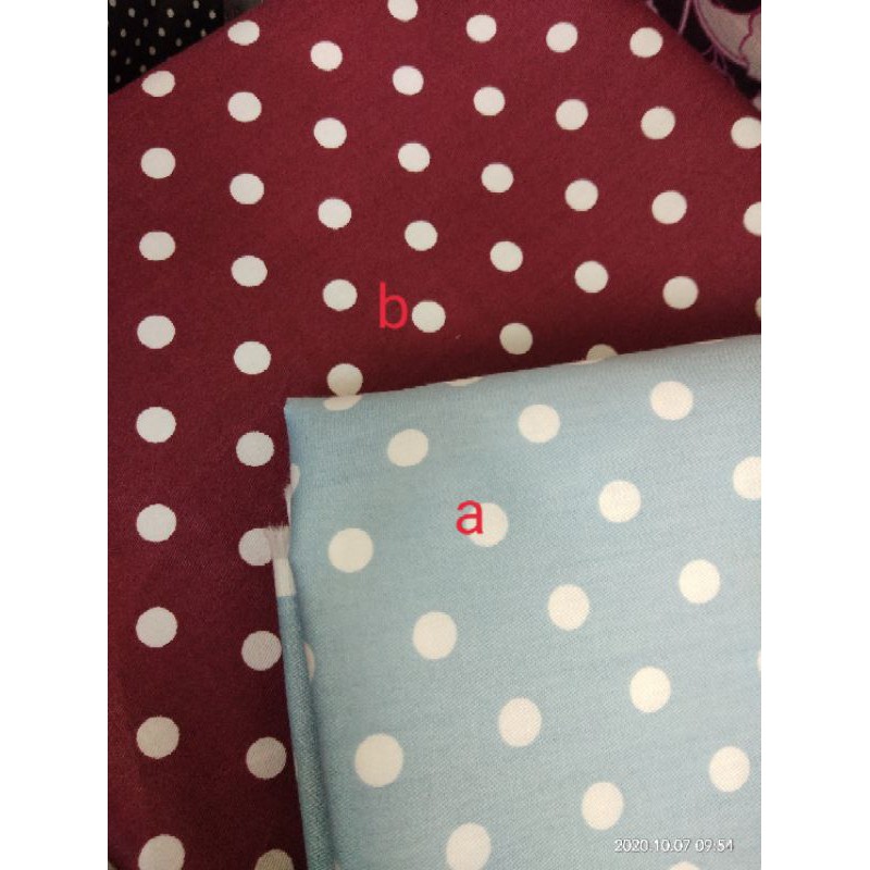 kain ~ bahan katun jepang polkadot