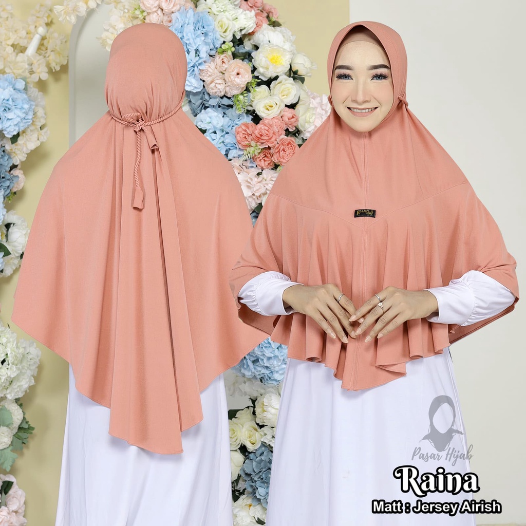 Kerudung Instan Jersey Tali Kepang Raina Hijab Instan Jersey Airis Jilbab Bergo Termurah Pasar Hija'b