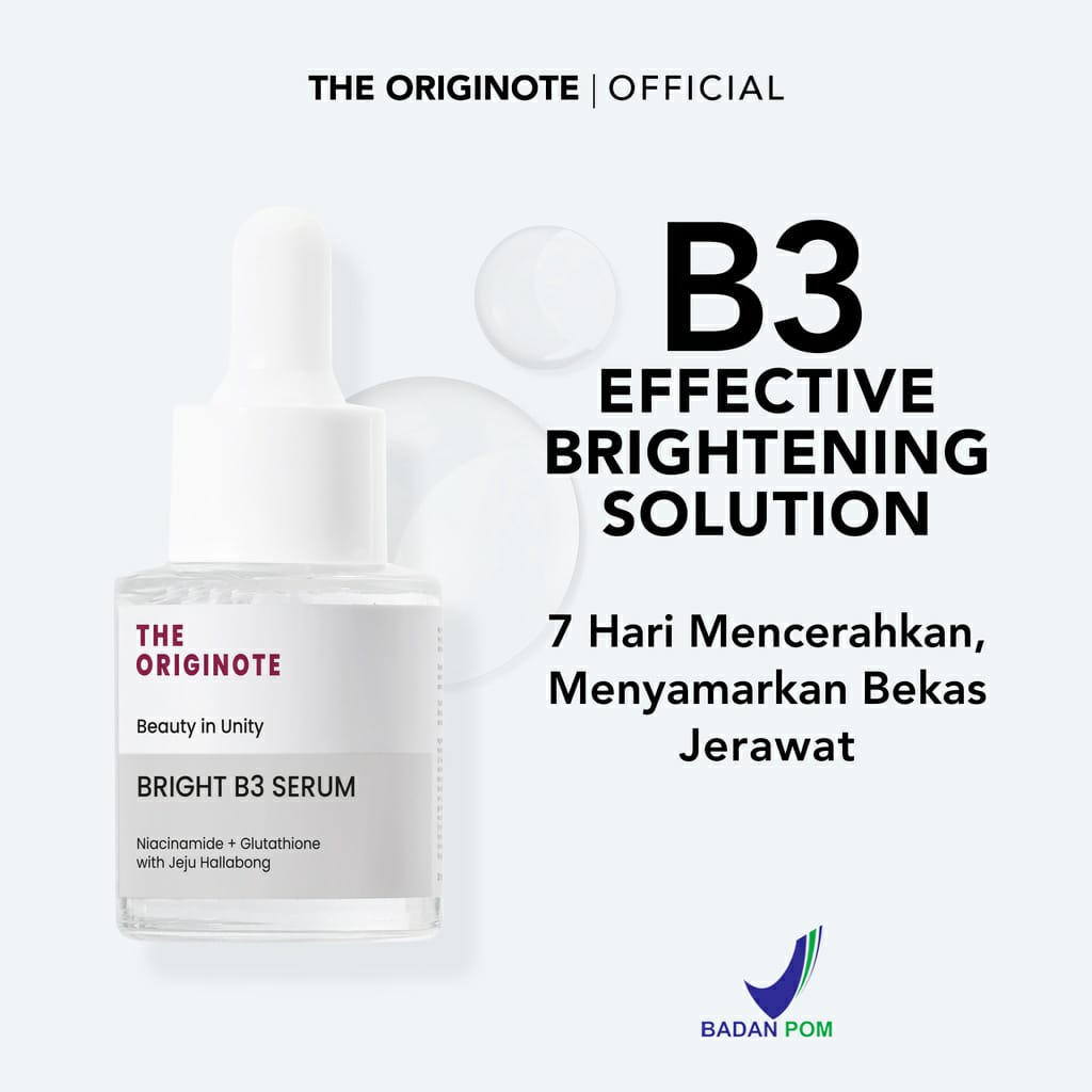 (READY) THE ORIGINOTE GLUTA BRIGHT B3 SERUM 20 ML / SERUM BRIGHTENING PENCERAH WAJAH