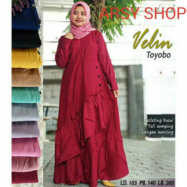 GAMIS CANTIK TOYOBO 2 REMPEL BAWAH