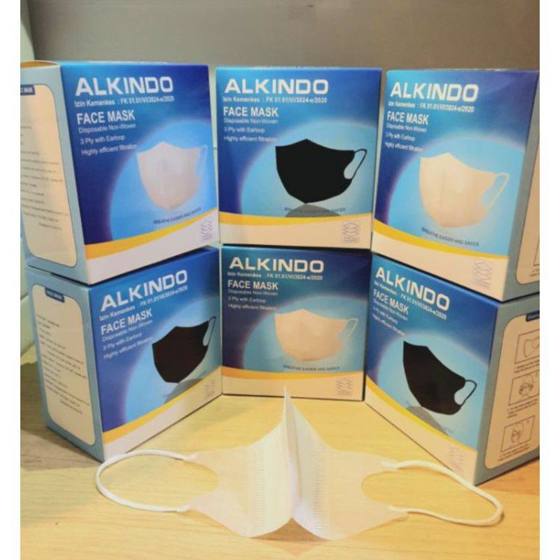 Jual Duckbill ALKINDO Masker 3 Lapis/Kesehatan No.1 50's Indonesia ...