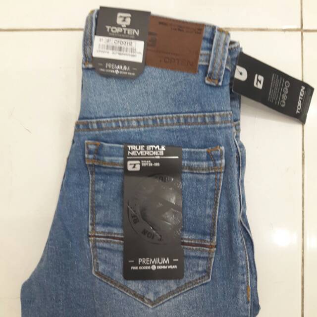 Celana Jeans Topten Slim Fit Biru Muda