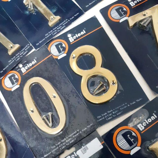 Nomor Dan Huruf Rumah Bahan Metal Chrome Gold