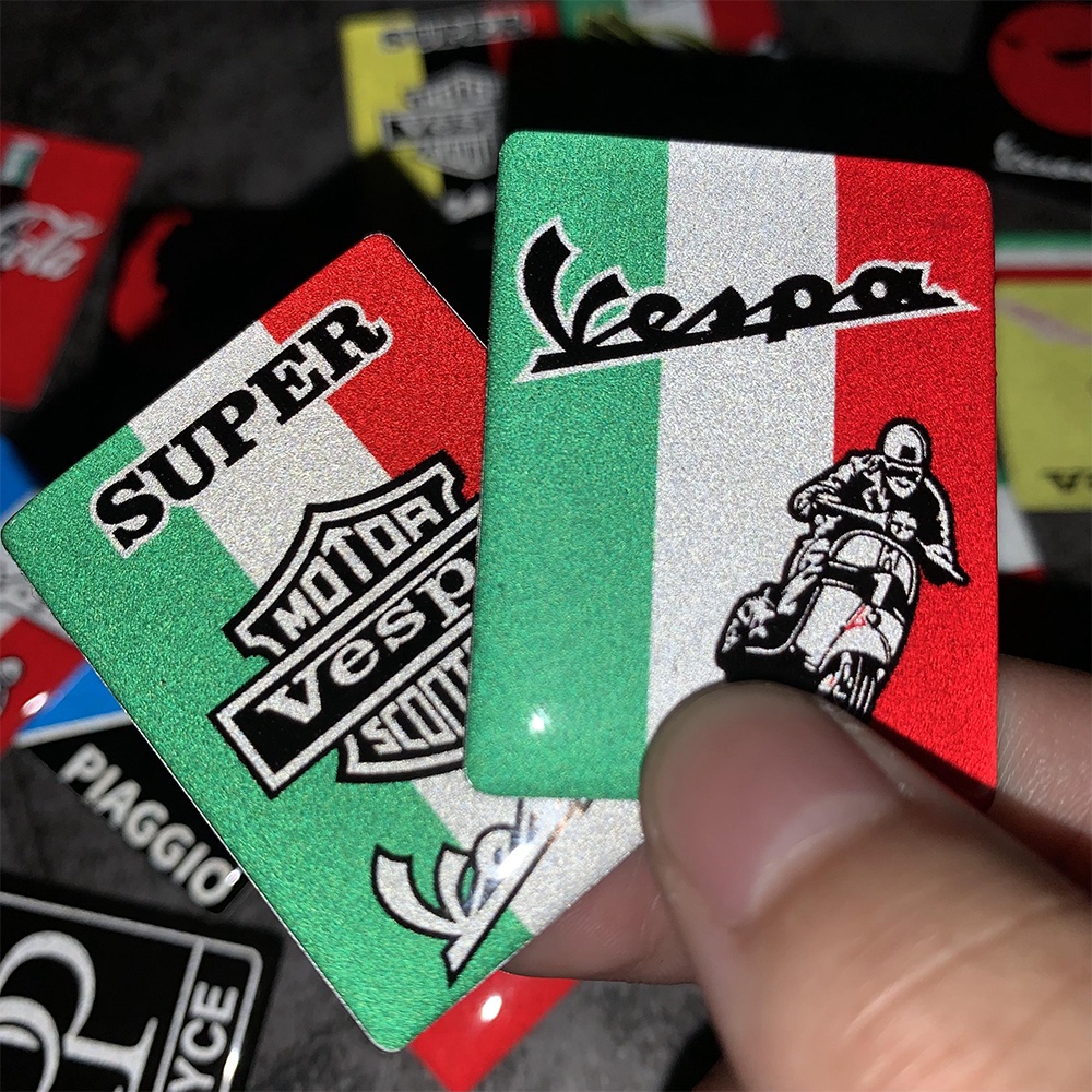 3D Vespa Reflektif Lembut Magnet Stiker Aksesoris Motor untuk PIAGGIO Vespa GTS300 LX125 LX150 125 150 Yaitu Sprint Primavera 300