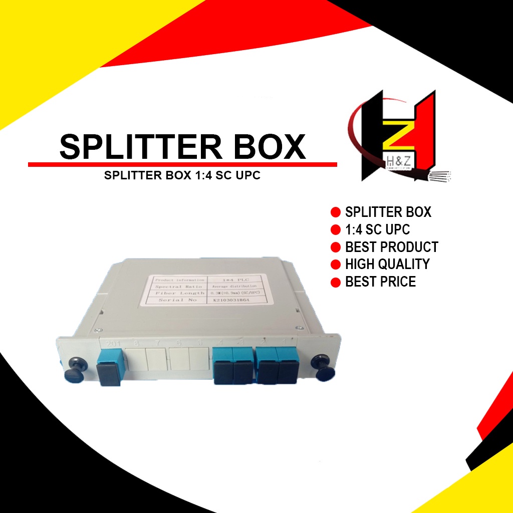Jual Splitter Box 1:4 SC UPC / Box Passive Splitter 1:4 SC UPC Fiber ...