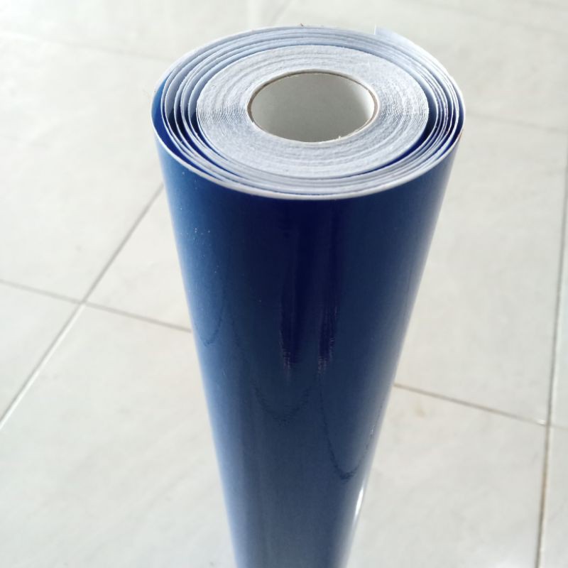 stiker aquarium biru kilap