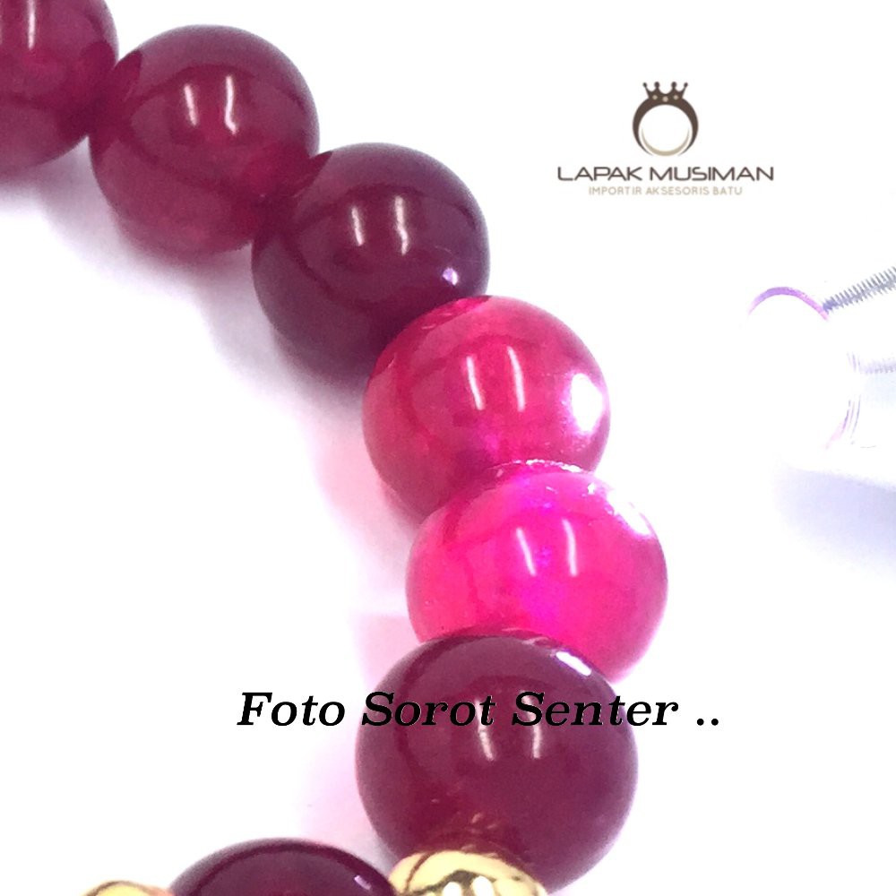 [Bayar di Tempat] GELANG BATU GIOK MERAH PIXIU 10MM - GELANG KEBERUNTUNGAN - GELANG HOKI - ASLI NATU