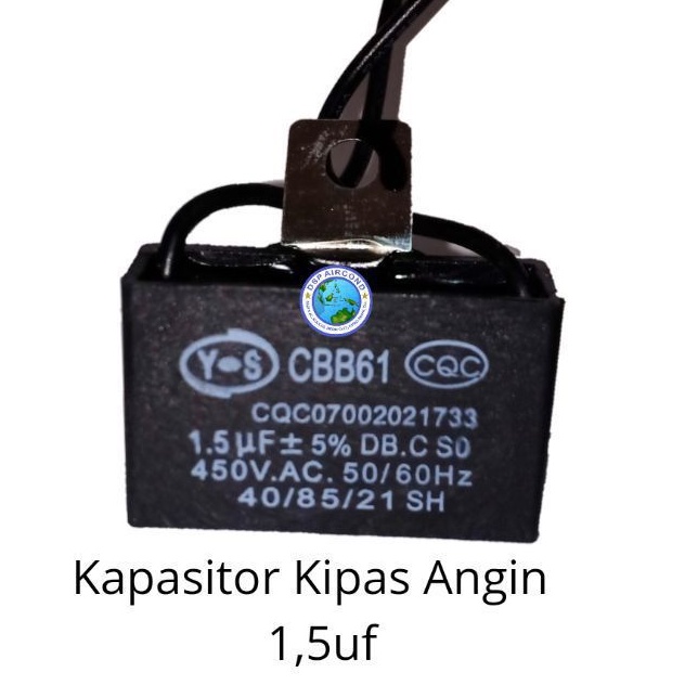 Kapasitor kipas angin 1.5uf 450v