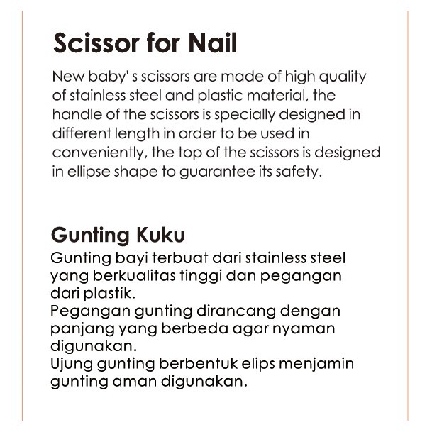 Baby Safe Nail Scissor Gunting Kuku Bayi BD249-7