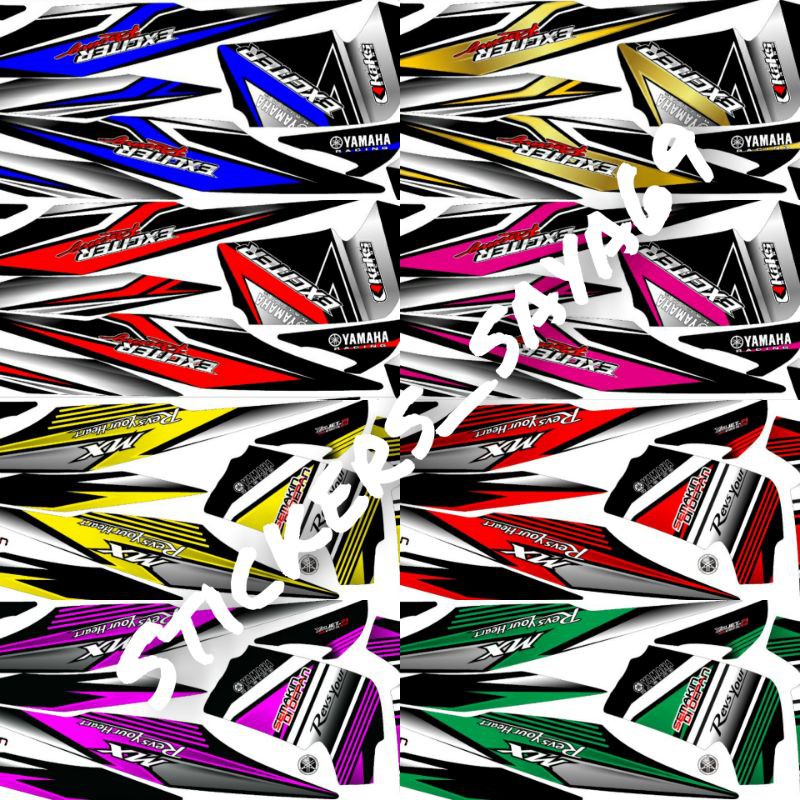 striping list sticker variasi old mx / MX lama