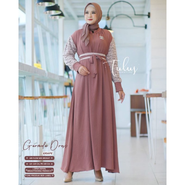 GARMELA DRESS BY TULUS SIGNATURE (DRESS MUSLIMAH) Dress wanita rekomended