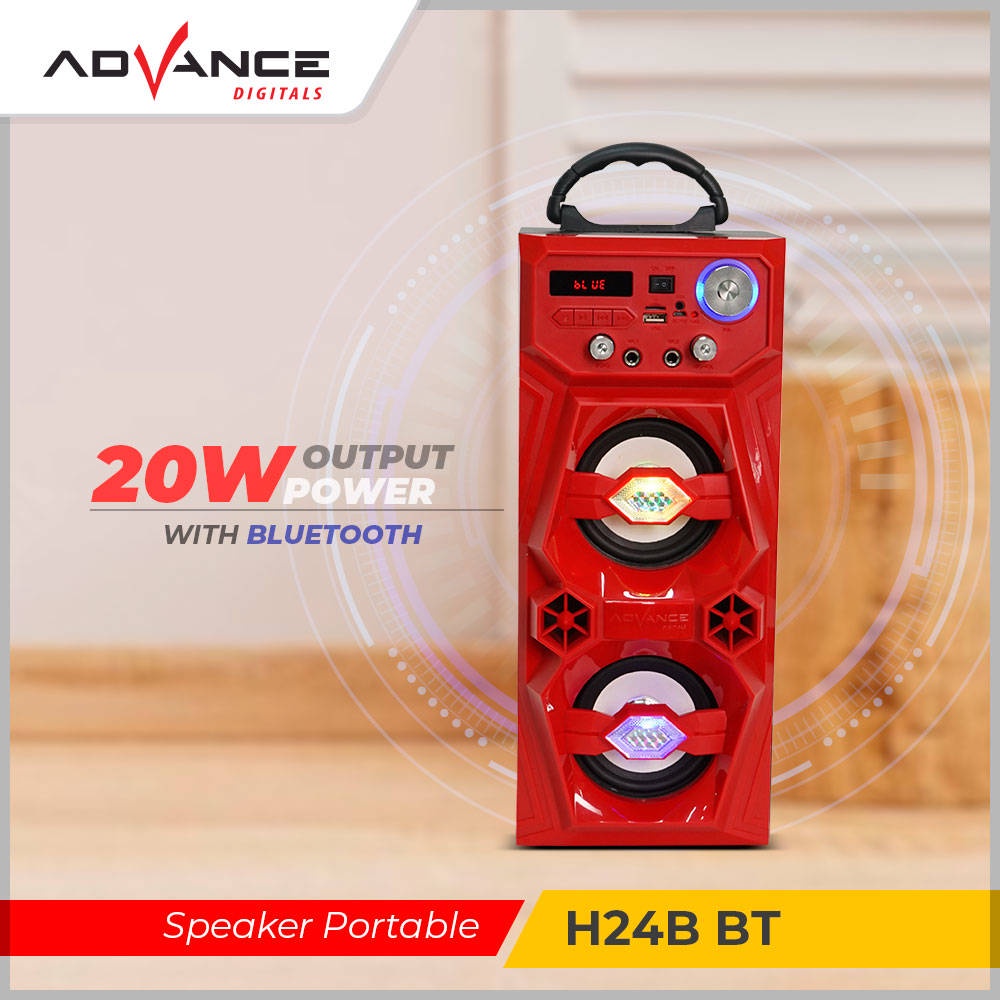 【READY STOCK】 Advance H-24B BT Speaker Bluetooth Portable FM Radio USB SD Memory LED DISPLAY Travel with aux mic buat karaoke，H-24B BT Bluetooth Speaker Advance FM Radio USB SD Memory H24B Travel