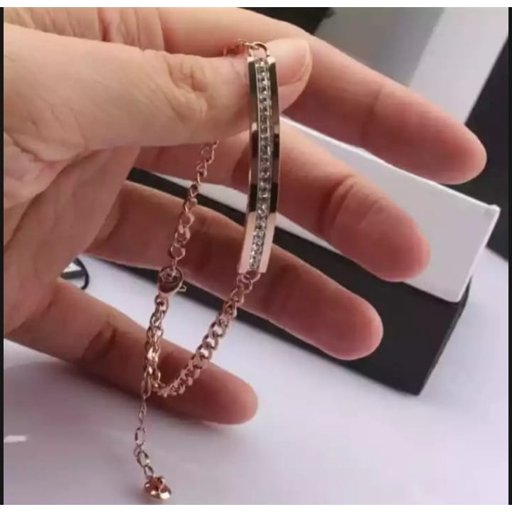 Gelang Rantai/Gelang bangle bangkok Wanita/GELANG SERUT WANITA Anti Luntur Fashion Aksesoris Wanita Gelang Tangan Lapis Emas 24K Anti Kara