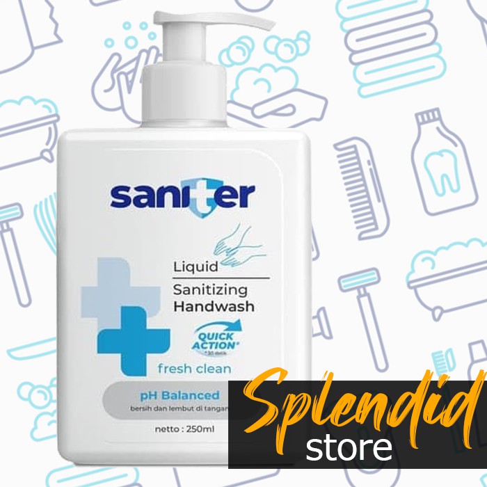 Saniter Hand Wash Bottle 250 ml | Liquid Sanitizing Sabun Tangan Cair