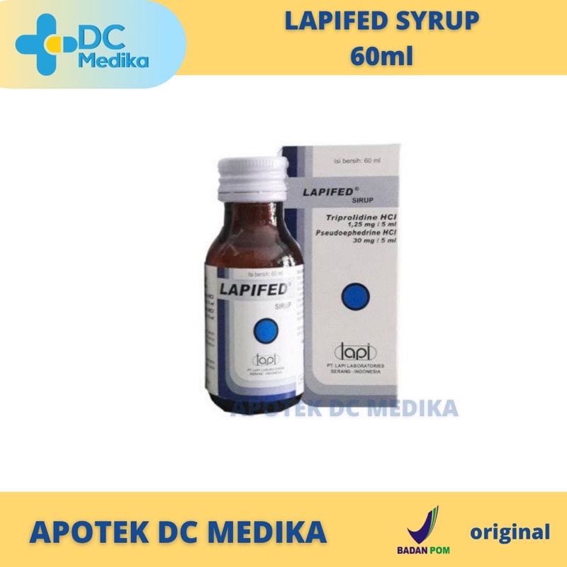 Lapifed DM 60ml / Lapived / Lapifed Expectoran / Obaf flu dewasa / Obat flu anak