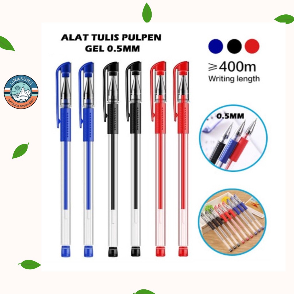 

Pulpen Gel Ink 0.5Mm Alat Tulis Kantor Sekolah Pena Pen Tinta Cair Standart Warna Merah Hitam Biru Murah
