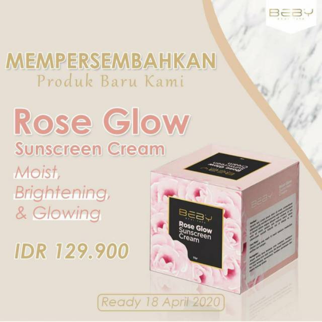 ROSE GLOW SUNSCREEN CREAM BY DR TATA (Klinik Dermapro Jakarta)