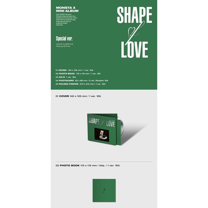 (Jewel / Special) MONSTA X - Mini Album SHAPE of LOVE