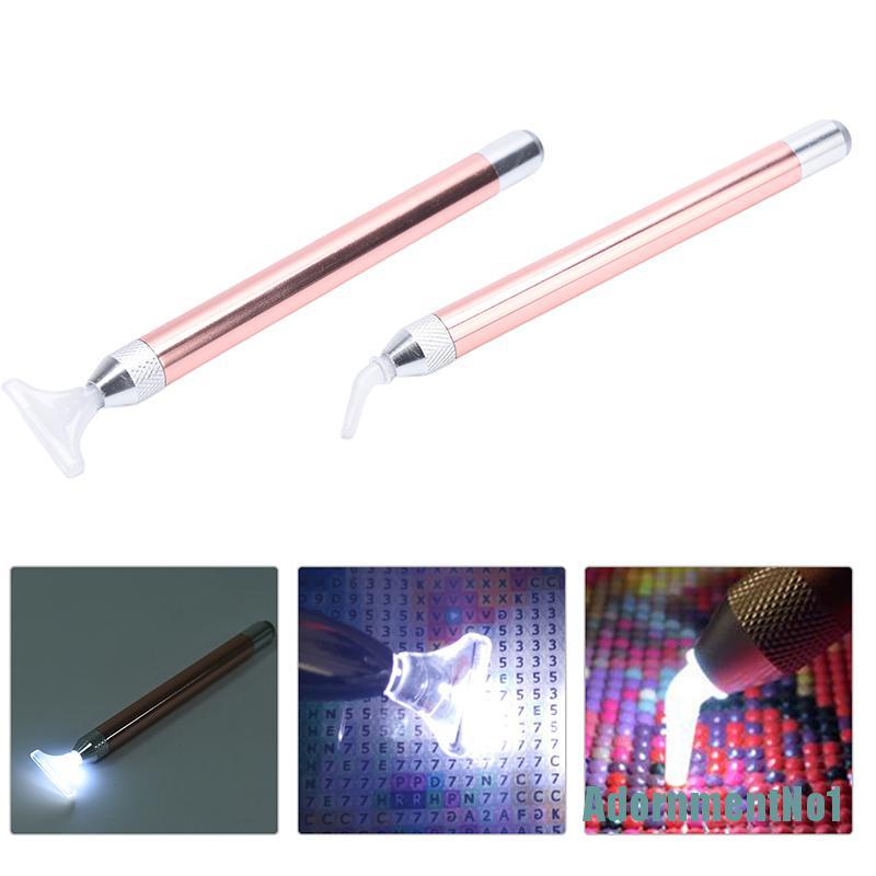 [AdornmentNo1]Diamond Painting Pen Lighting Point Drill Pen with Magnifying Glass Craft Tool