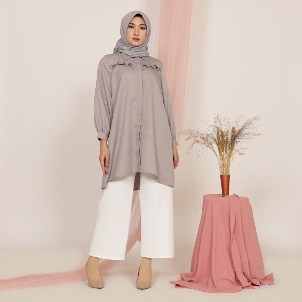 V148 Khansa Ruffle Tunic  - 4 Warna 2 size