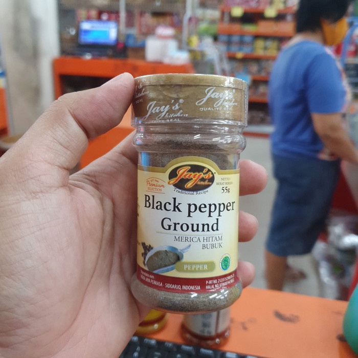 

PCS 55GR - MERICA HITAM BUBUK / JAYS BLACK PEPPER GROUND SPICE PEPER atayatoko
