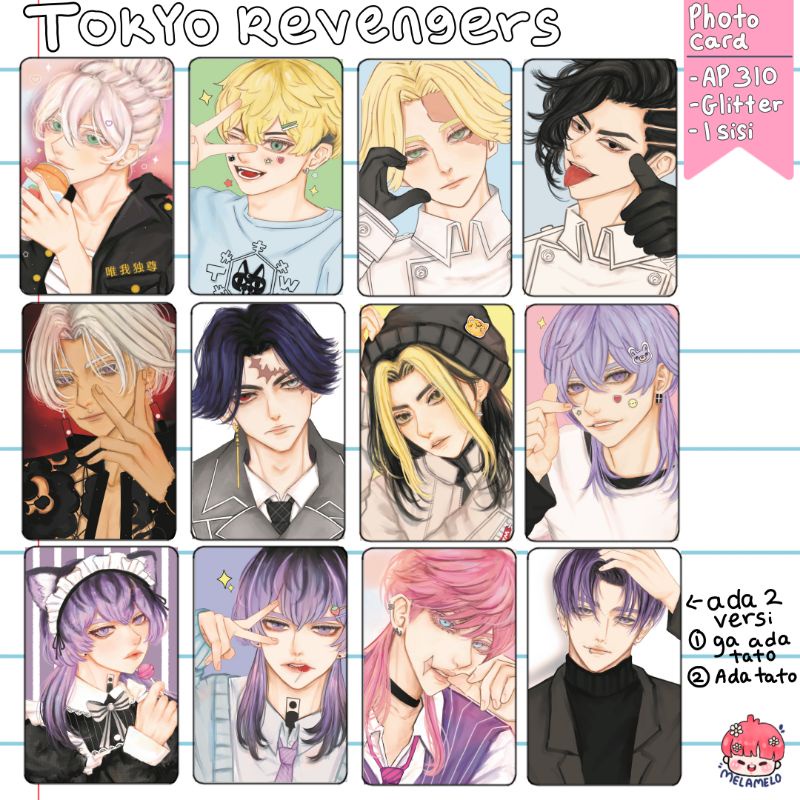 Tokyo Revengers Photocard Pc Anime Glitter