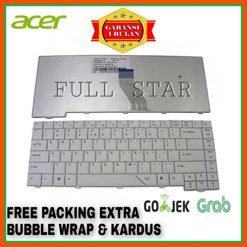 Keyboard Acer Aspire 4710 4710Z 4710G 4720 4720Z 4730 4730Z 4210 4220 4310 4315 4320 4510 4520 PUTIH